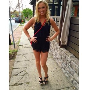 Black lacey romper